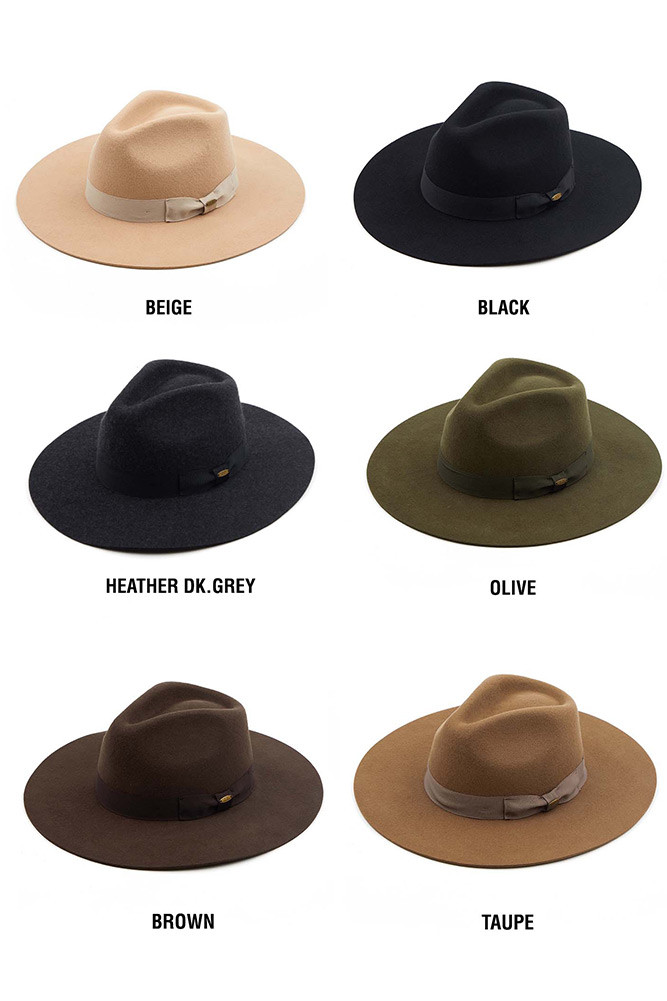 C.C WOOL FELT BRIM HAT-W771 - HANA 