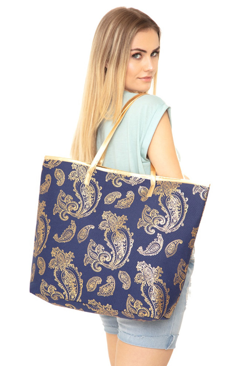 Signare Women's Tapestry Paisley Convertible Handbag Purse Satchel Bag -  Blue - Walmart.com