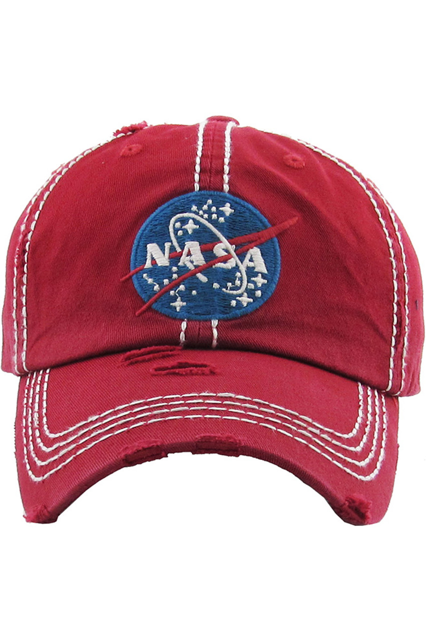 NASA INSIGNIA VINTAGE BASEBALL CAP-KBVT-219 - HANA WHOLESALE