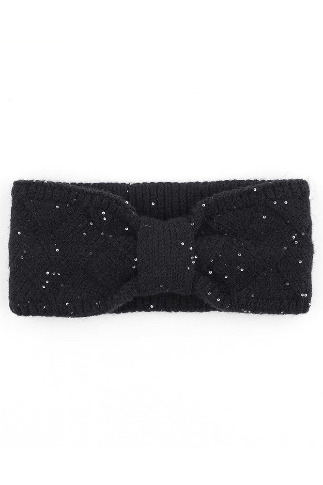 Sequin Brioche Cable Knit C.C Scarf