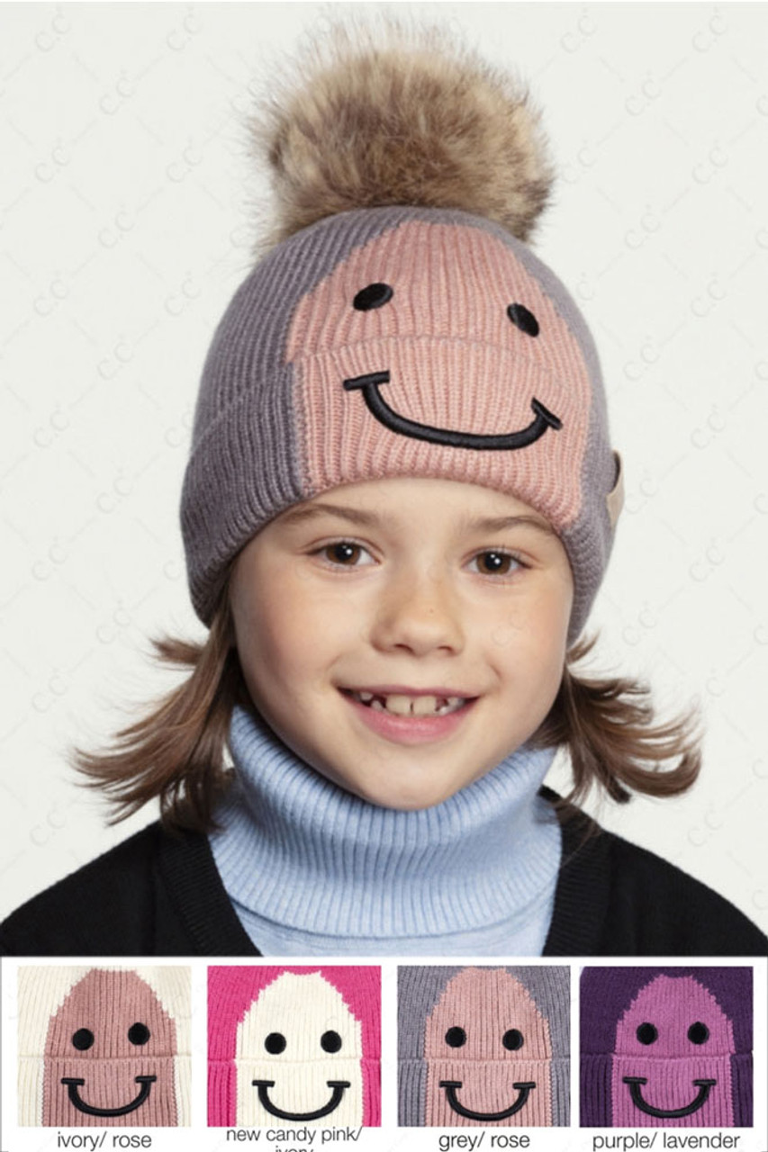 C.C SMILE KIDS BEANIE-KIDS-2296 - HANA WHOLESALE