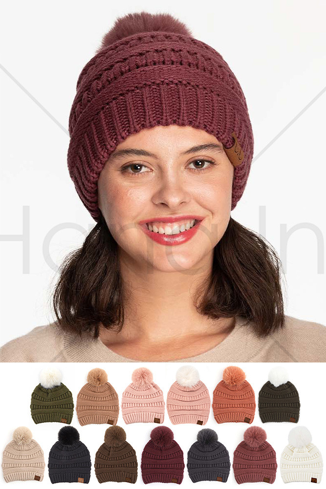 C.C SNUGGLY SOFT YARN BEANIE-HAT-7002 