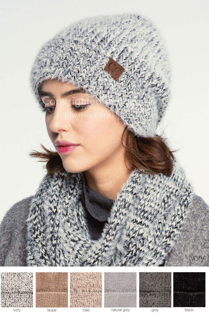 C.C FUZZY SOFT BEANIE-HAT-1918 - HANA 