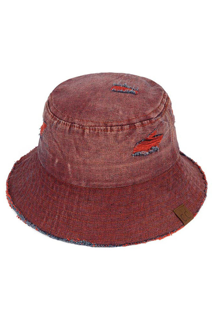 Cobra-Stone Washed Denim Bucket Hat