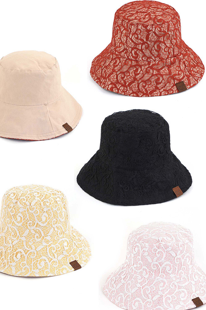C.C REVERSIBLE CLOCHE BUCKET HAT-BK 
