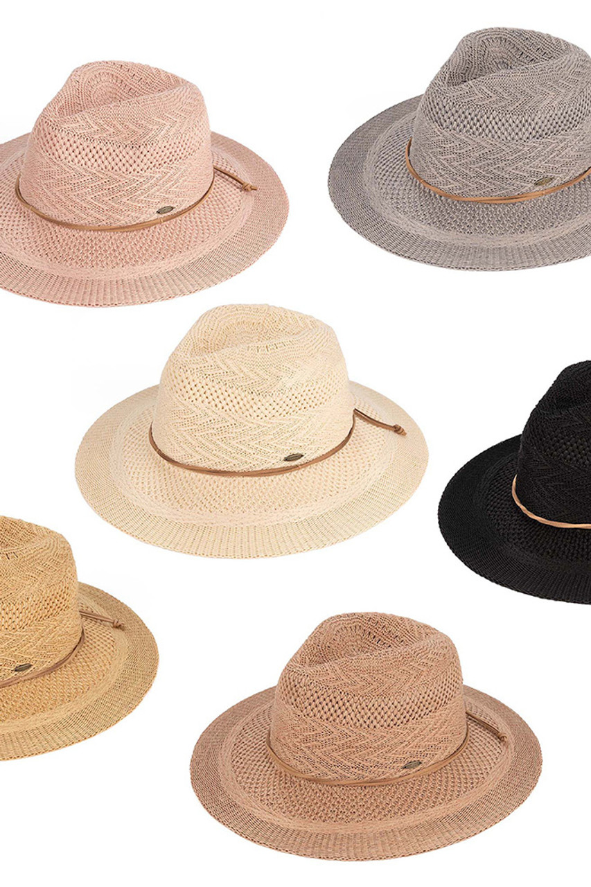 cc banded panama hat