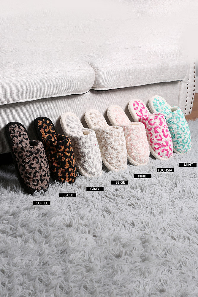 Indoor Slippers Avon Leopard Print Slippers Leopard Paw Slippers