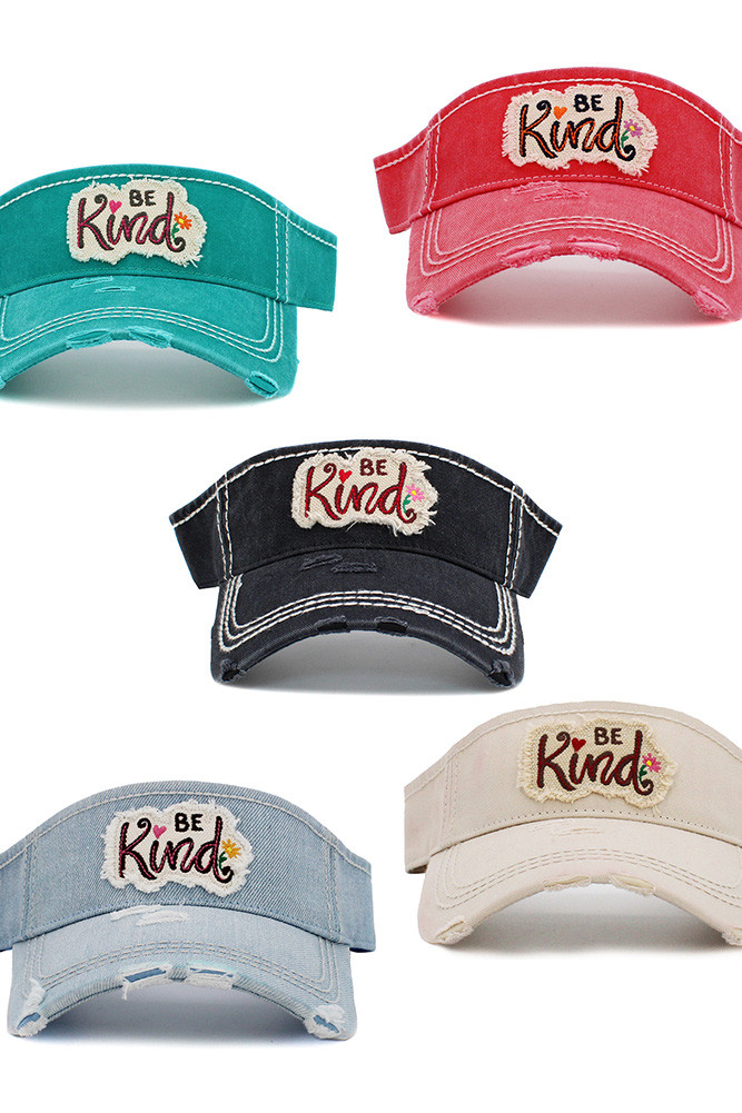 BE KIND VINTAGE VISOR CAP-KBR-161 