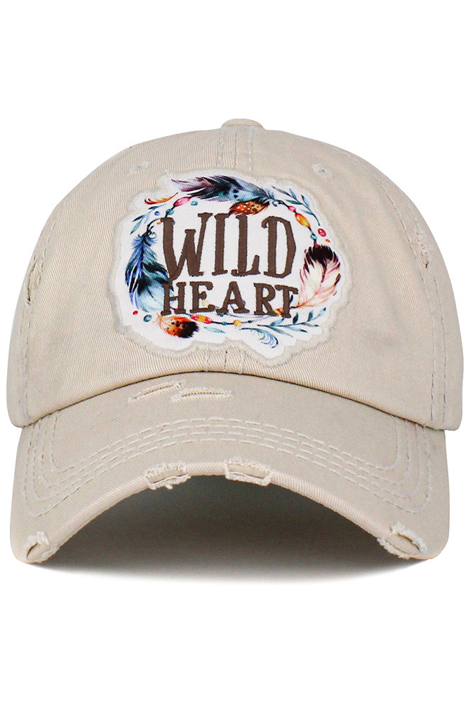 WILD HEART VINTAGE DISTRESSED CAP-KBV 