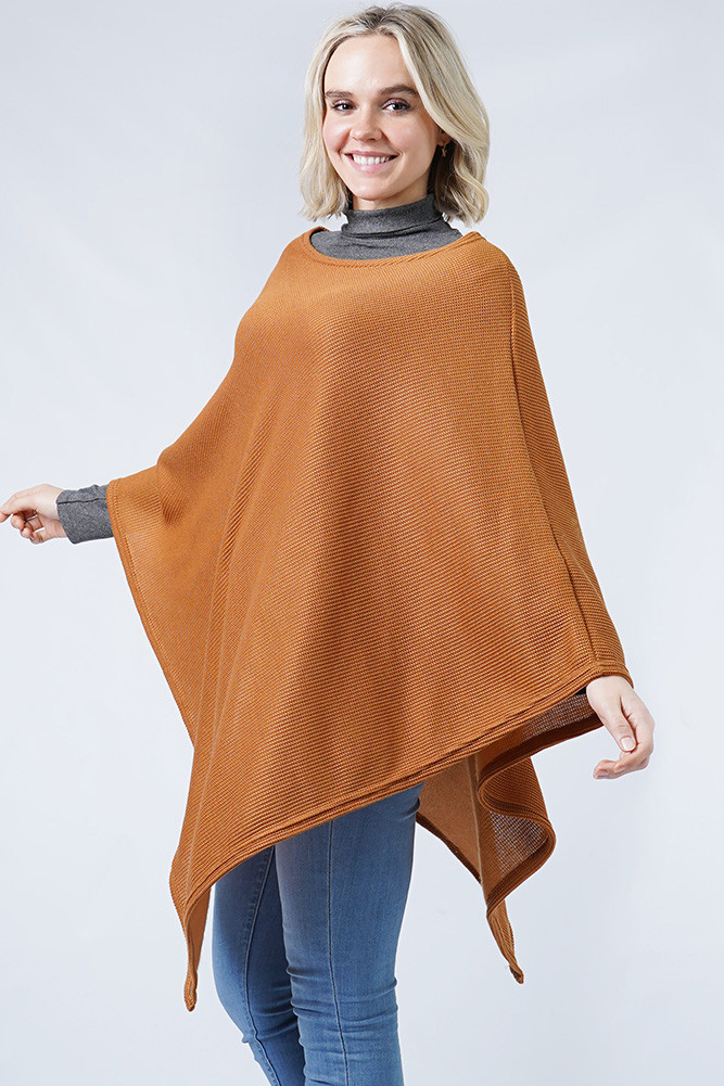 Jersey Knit Cotton Blend Poncho
