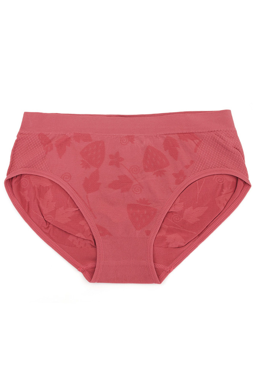 Solid Strawberry Panty-SLBP784 (12pc) - HANA WHOLESALE
