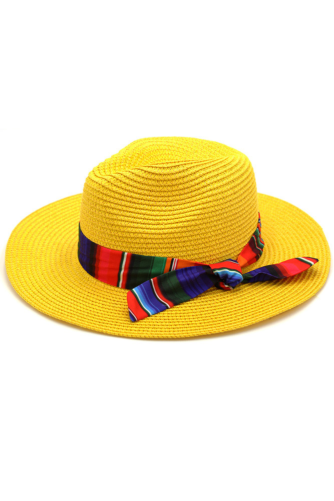 Serape Band Panama Hat-MH0092 - HANA WHOLESALE display picture 3