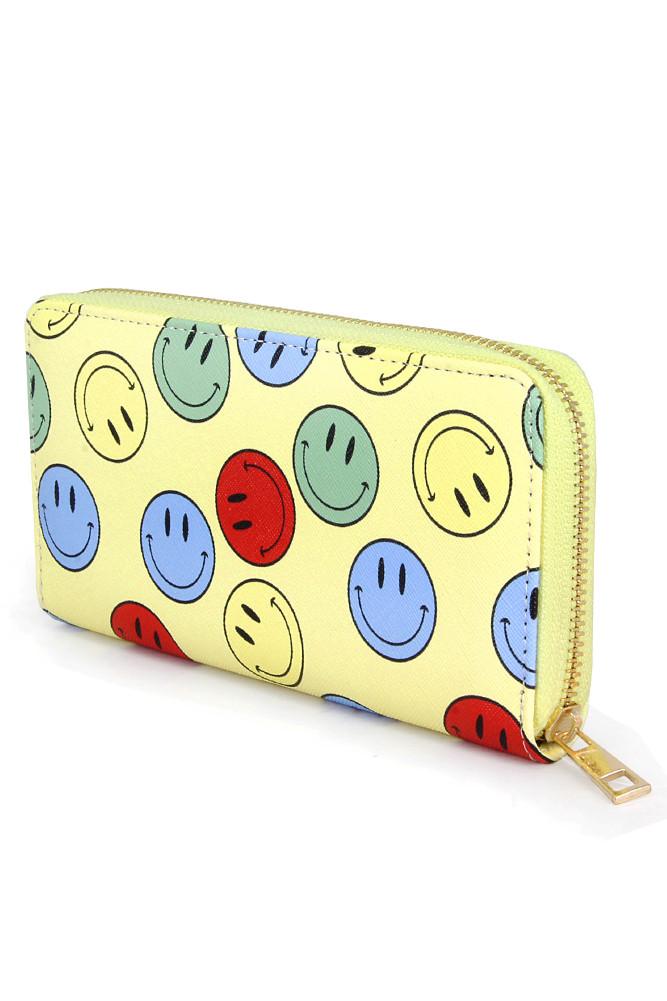 Colorful Smiley Faces WalletLOA381 HANA WHOLESALE
