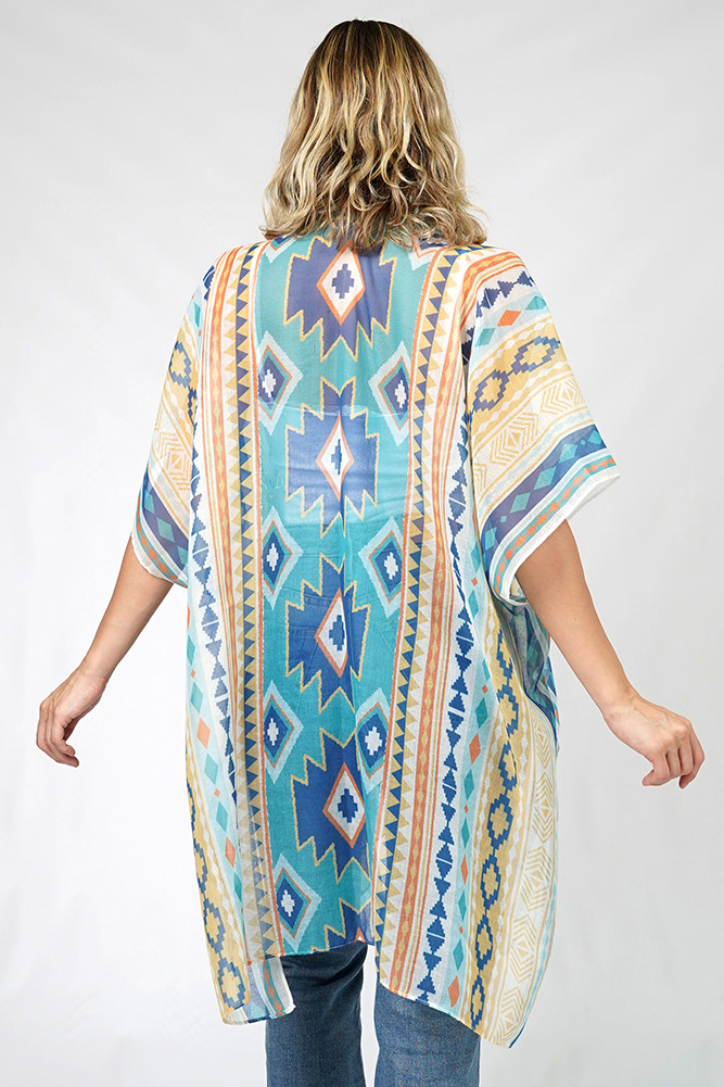 AZTEC Print KimonoEVT5097 HANA WHOLESALE