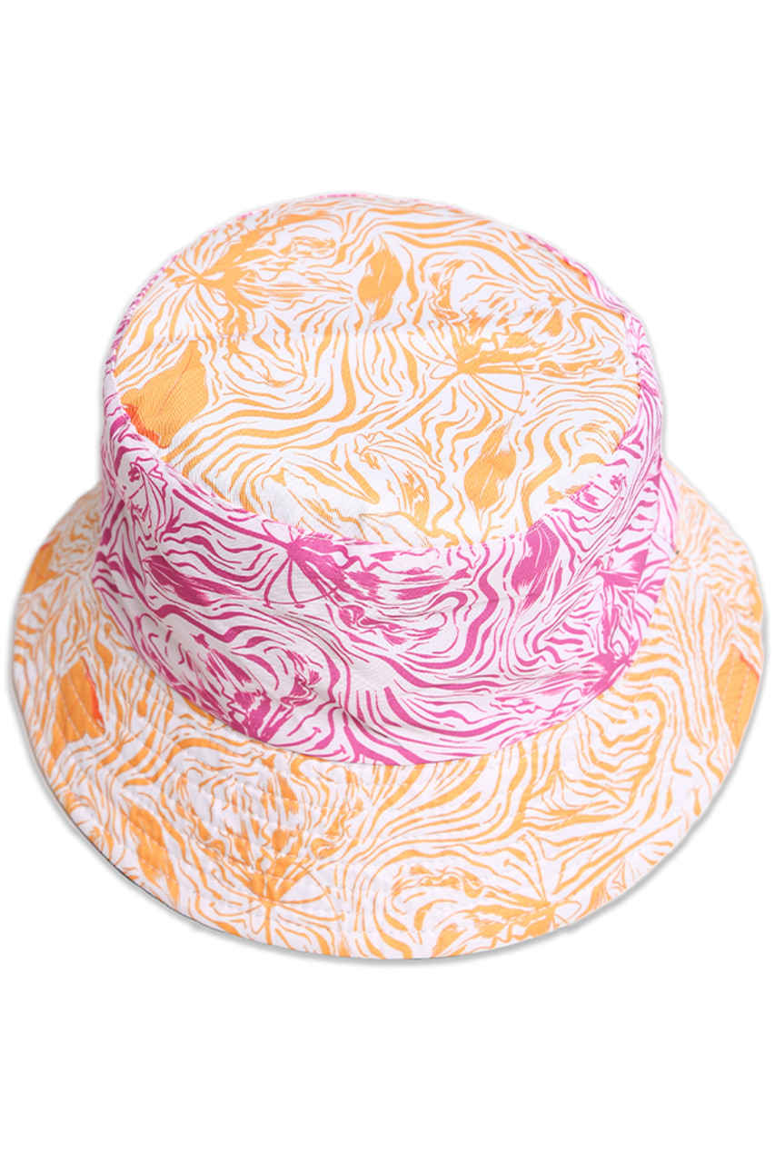 Wavy Mixed Print Bucket Hat-JH312