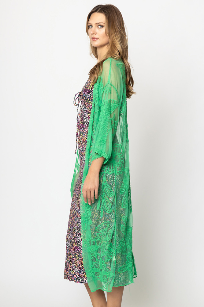 Floral Lace KimonoYLK310088 HANA WHOLESALE