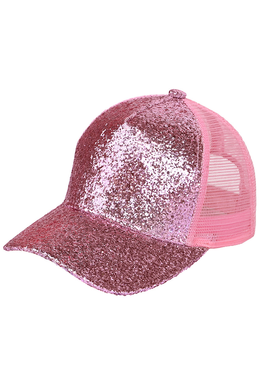 C.C Glitter Trucker Cap-TCB-07 - HANA WHOLESALE