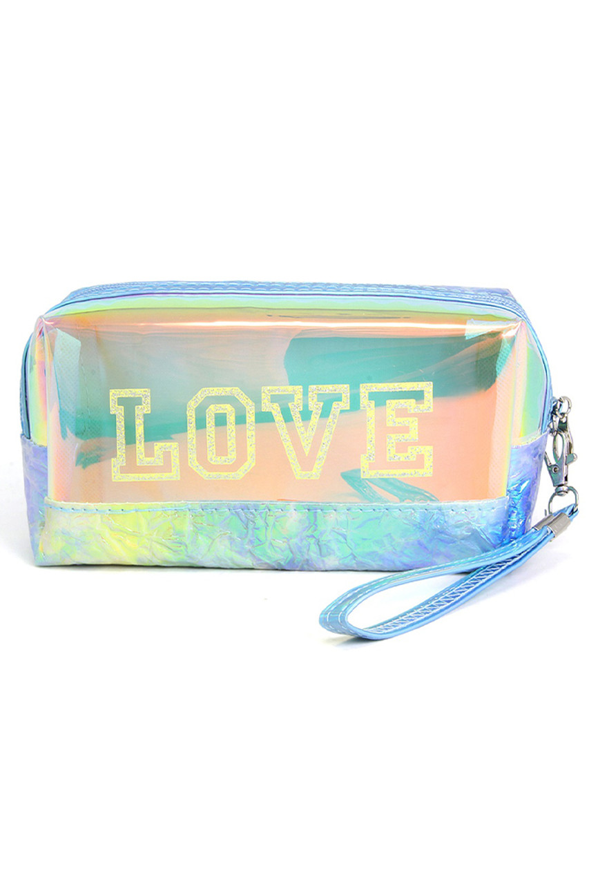 LOVE Holographic Iridescent Wrinkled Pouch PCH170