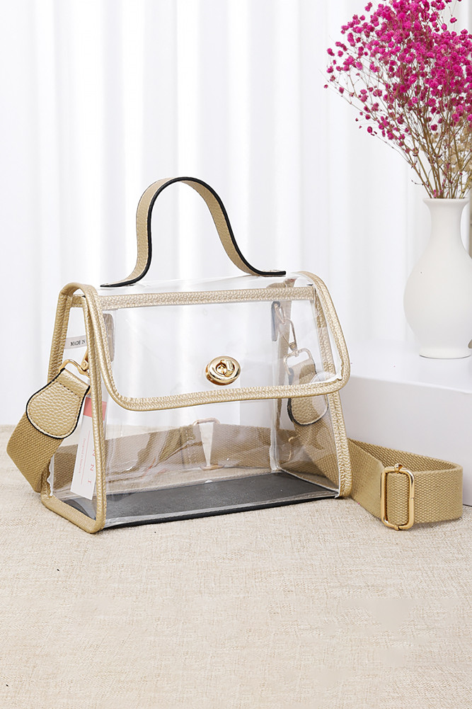 Clear Stadium Crossbody hand BagTG10433CL HANA WHOLESALE