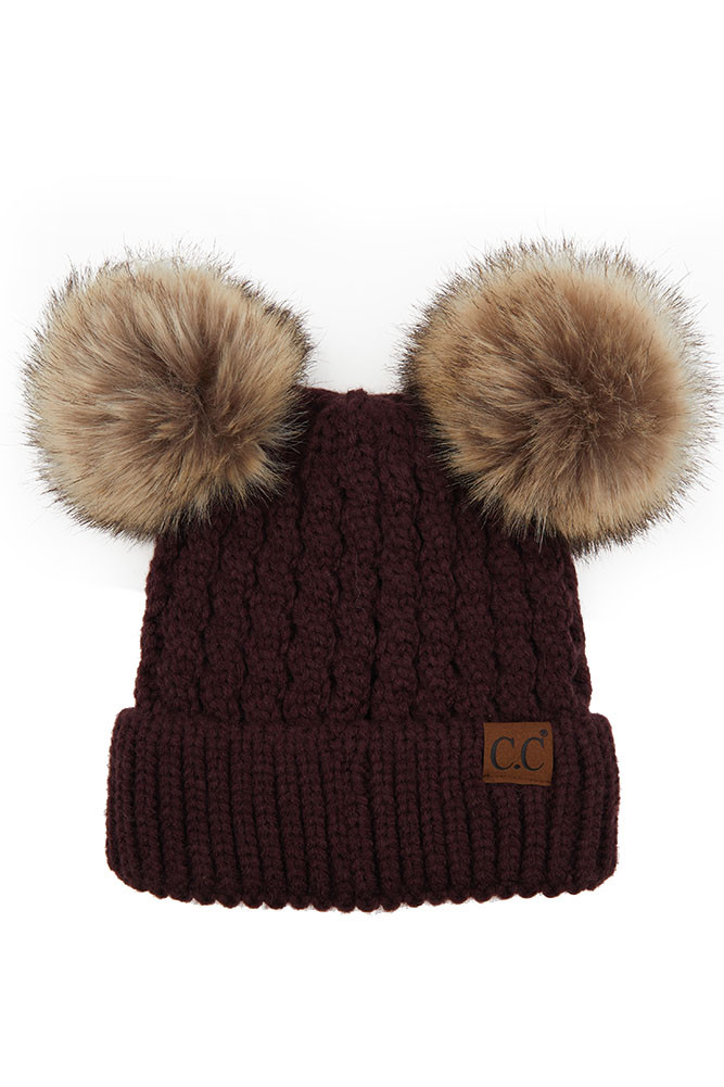 Beanie Con Pon Pon Cappello Beanie CC Con Pompon In Pelliccia Sintetica - Morbido, Elasticizzato, Unisex, Marca Originale Cappello Con Pon Pon - Foto 4