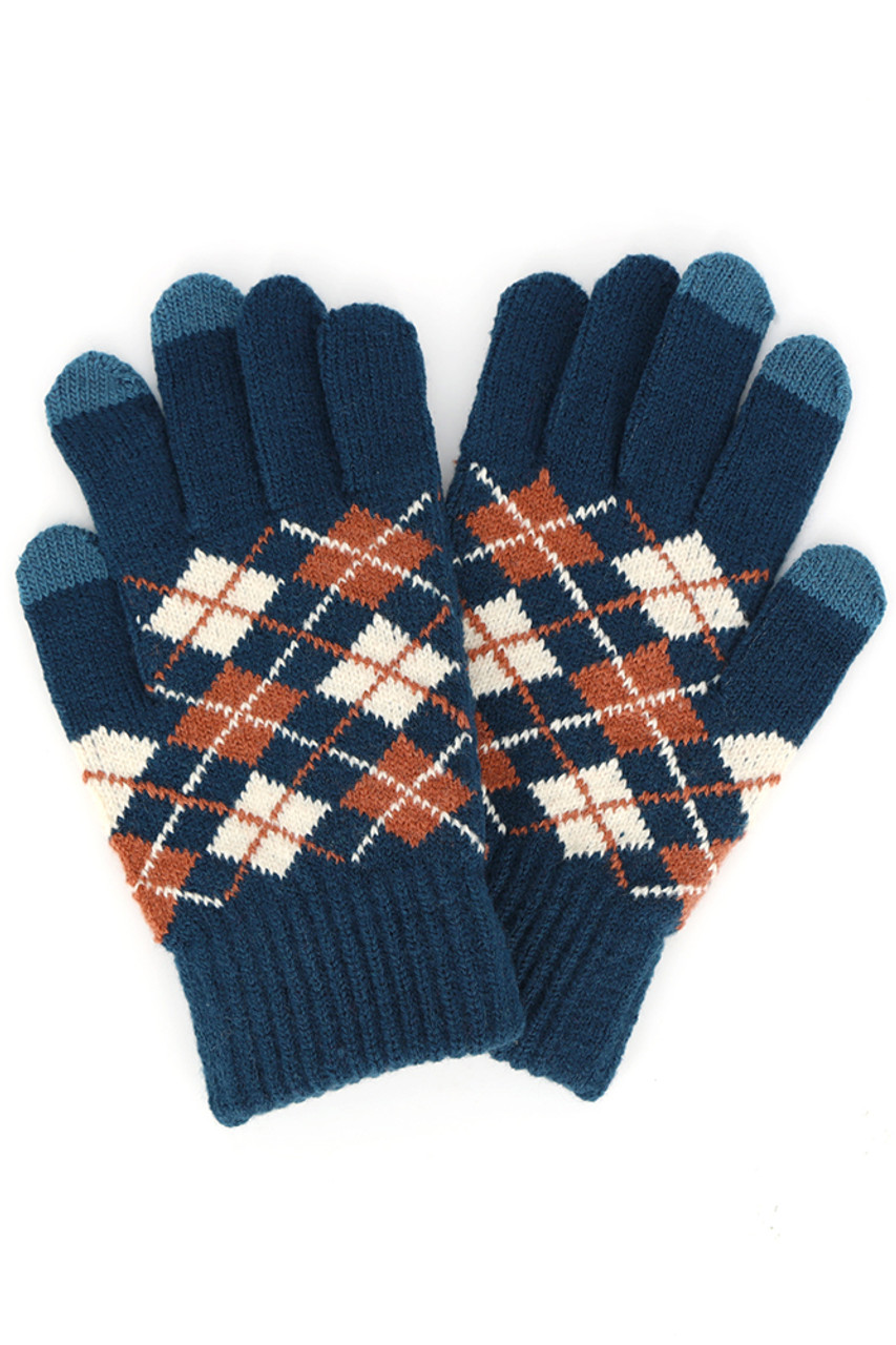 PRADA argyle knit glove - 小物