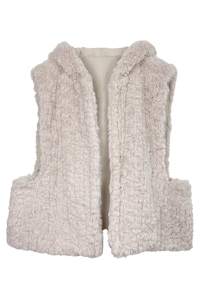 Hoodie Faux Fur Vest