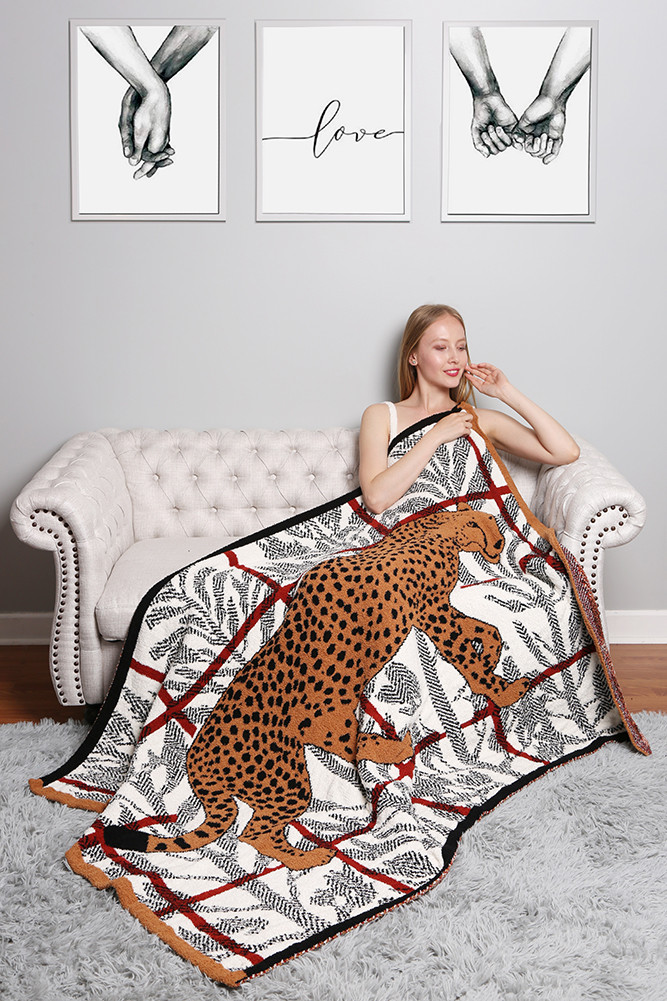 Animal Print Throw Blanket-JCL4301 - HANA WHOLESALE