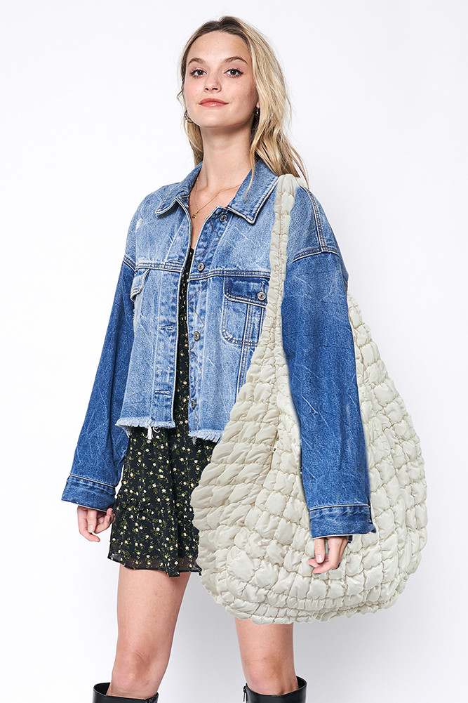 hana＊hana　0912 Hana Fukin 'Flower hand' Sampler, white, H-1144 - BeBe Bold