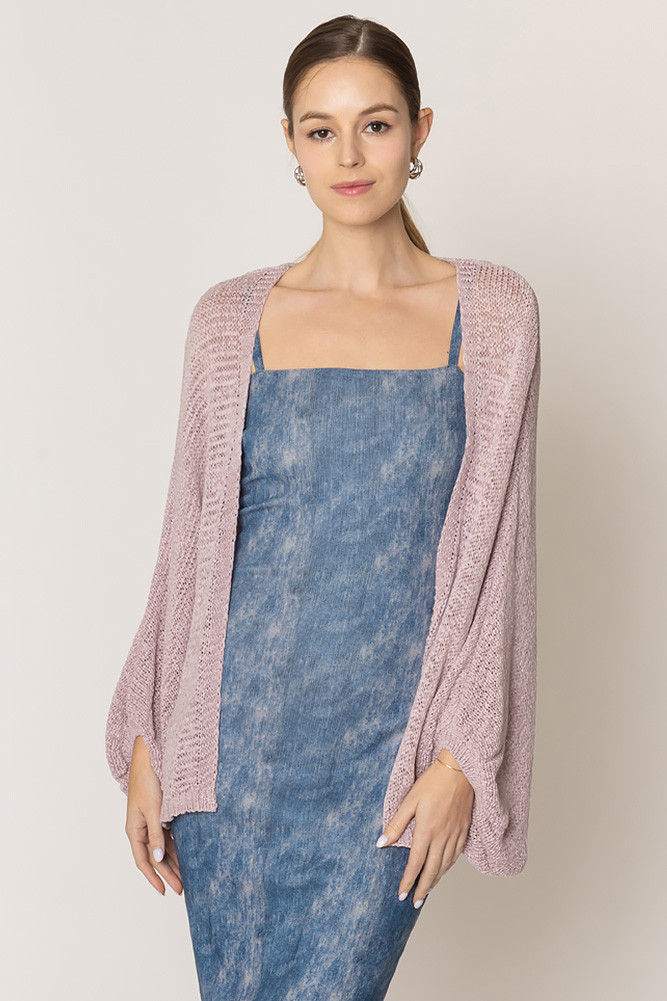 Lace Back Crochet Cardigan-CLC410058 - HANA WHOLESALE