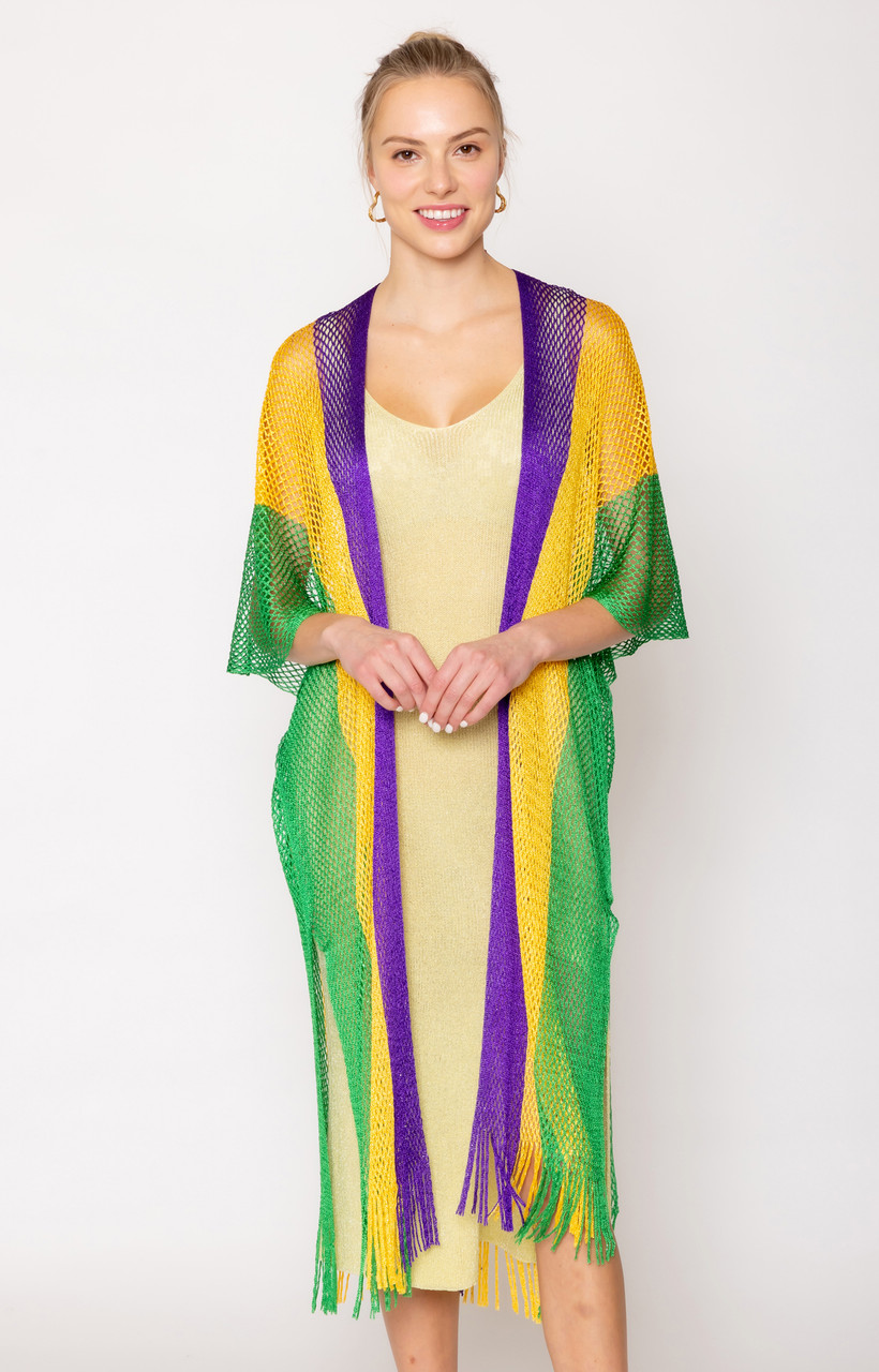 エルンスト【Le Kimono】 Two Tone Lurex Kimono-WLK410049 - HANA WHOLESALE