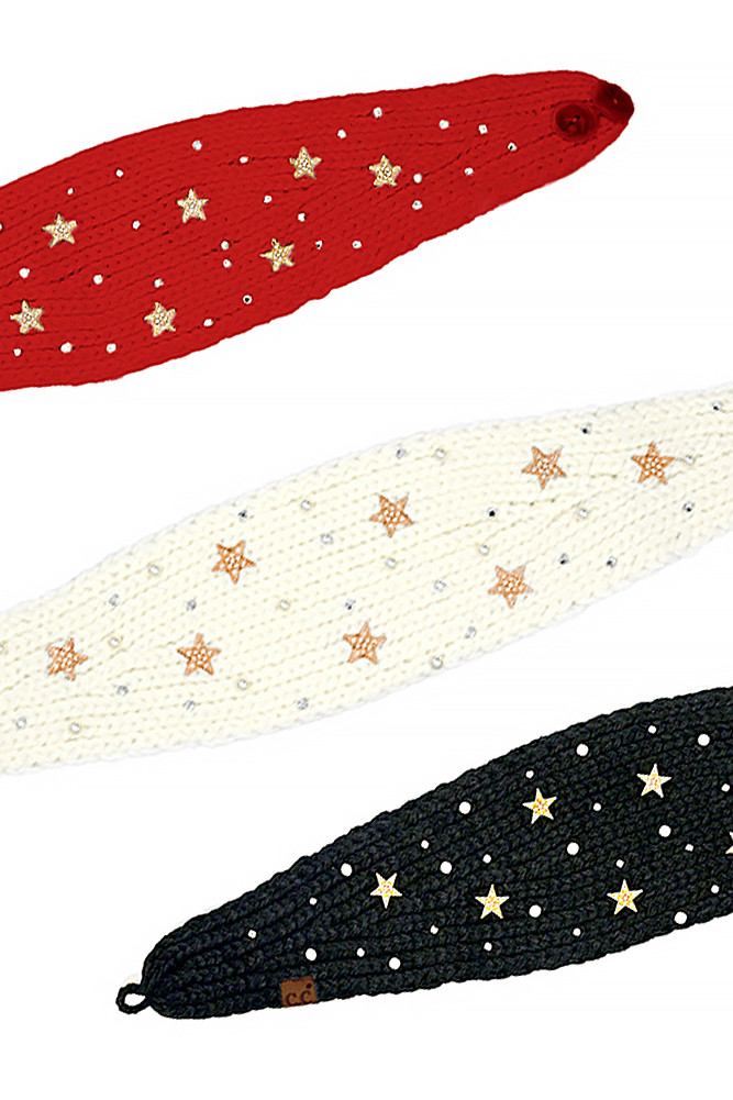 Star Pearl Embellishment Head Wrap-HWE0132 HANA WHOLESALE