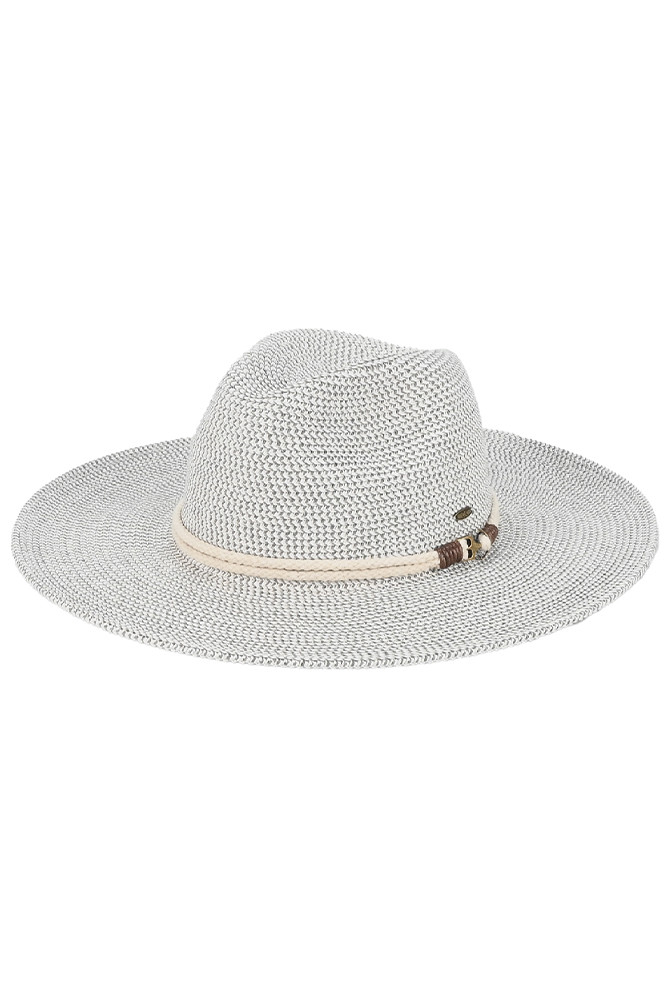C.C Anchor Rope Trim Band Wide Brim Sun Hat-PNH0042 - HANA WHOLESALE