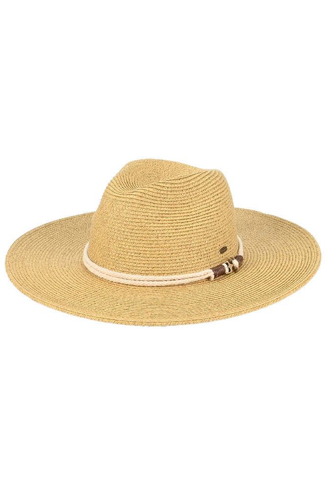 C.C Anchor Rope Trim Band Wide Brim Sun Hat-PNH0042 - HANA WHOLESALE