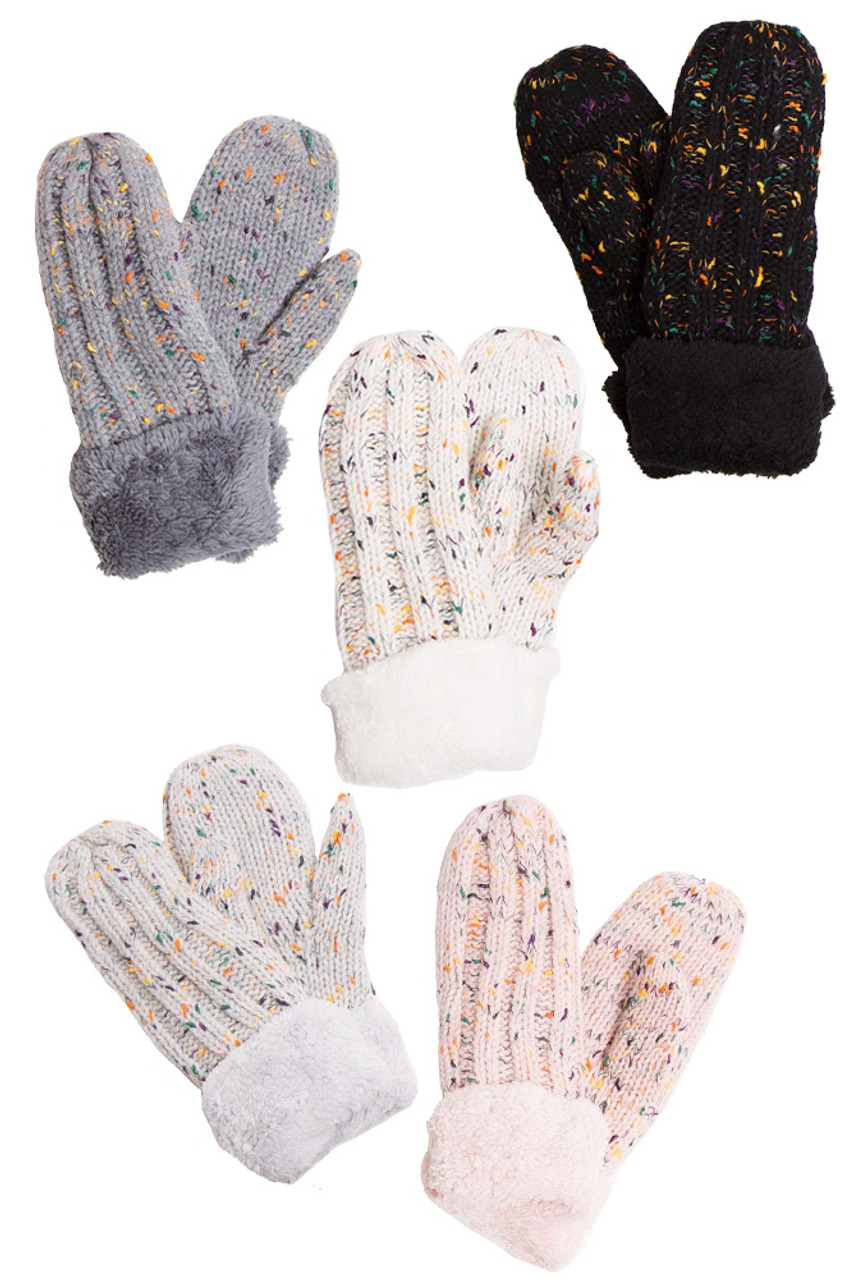 小物 Y-3 MITTENS 12pcs Confetti Knit with Fleece Cuffs Mittens -JG830