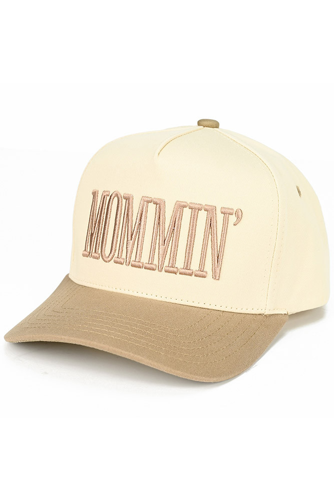 C.C MOMMIN Letter Two Tone Trucker Cap-TCM0073 - HANA WHOLESALE