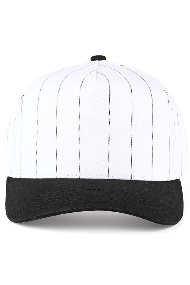 C.C Pinstripe Pain Two Tone Trucker Cap-TCM1002 - HANA WHOLESALE