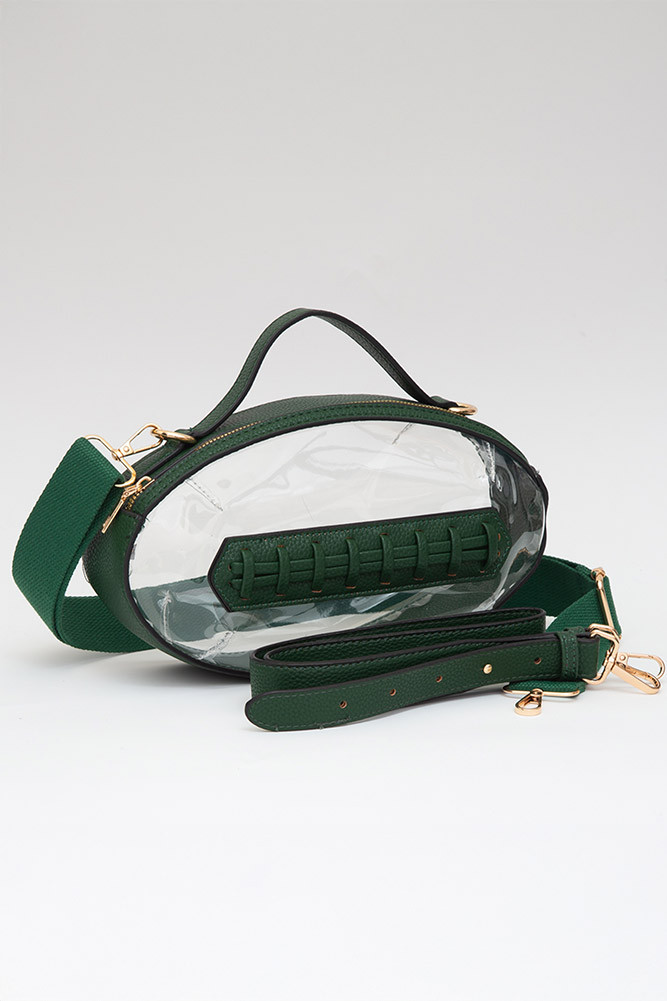 Foot Ball Shape Transparent Clear Stadium Bag-TG10695CL HANA
