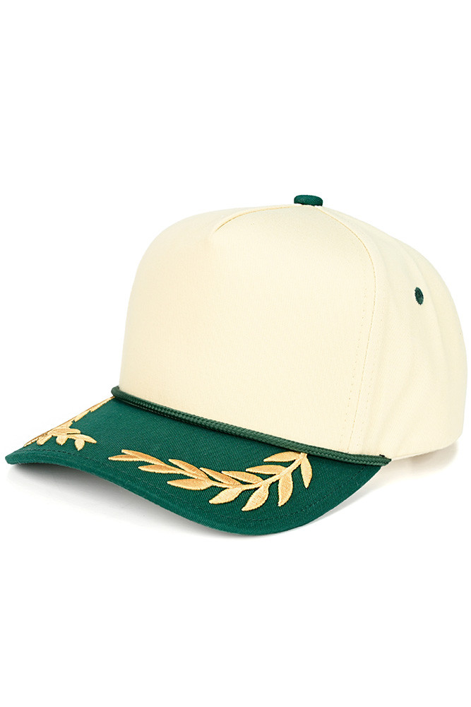 tobacco leaf hat (Khaki / Golden Leaf) Adjustable Snap Custom Trucker Hat Richardson Tobacco