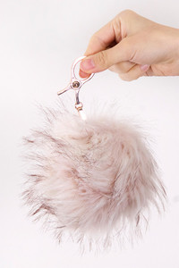 C.C FUR BALL KEY CHAIN-KB-100