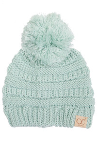 C.C Children Knit Beanie with Pom Pom-YJ-847-POM-KIDS