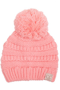 C.C Children Knit Beanie with Pom Pom-YJ-847-POM-KIDS