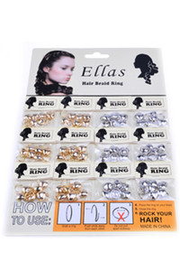 Hair Braid Ring-UHR1002A (12card)