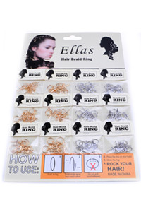 Hair Braid Ring-UHR1002B (12card)