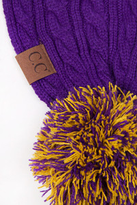 C.C College Color Pom Scarf