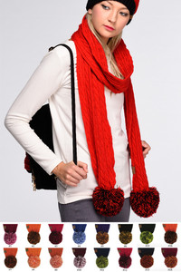 C.C College Color Pom Scarf