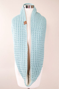 C.C Chunky Knit Sherpa Fur Infinity Scarf