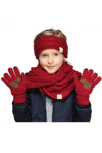  C.C KIDS SOLID COLOR KNITBEANIE-HW-20-KIDS