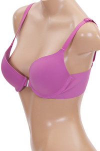 6pc Front Hook Solid Push Up Bra

