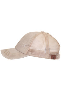 CC distressed ponytail messy bun cap