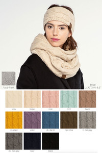 C.C KNITTED FUZZY SHERPA LINING SCARF-SF-25